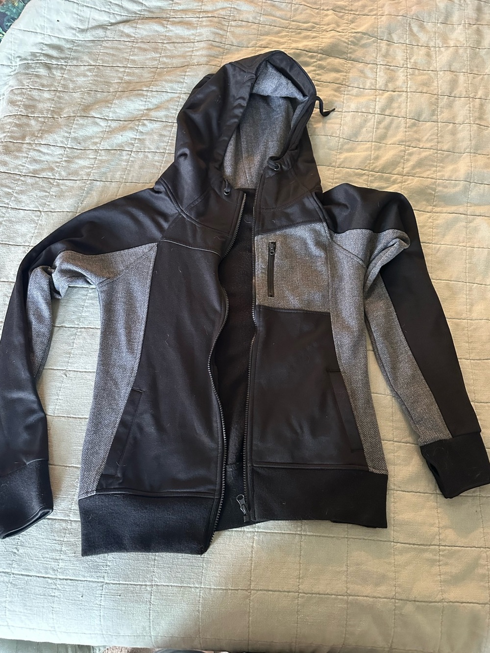 Empyre Black and Gray Hooded Performance Jacket